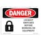 Signmission OSHA Danger, Lockout Switches Before Working On Equipment, 10in X 7in Decal, 10" W, 7" H, Landscape OS-DS-D-710-L-1435 - alternate 1